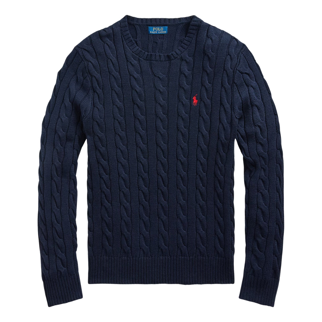 Cable-Knit Cotton Sweater